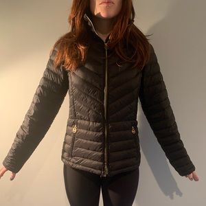 Michael Kors Deep Purple Packable Down Jacket